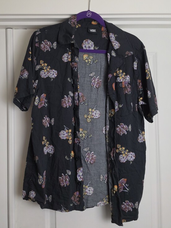 Vans Other - Vans Men’s Black Fungus Short-Sleeve Button Up Shirt